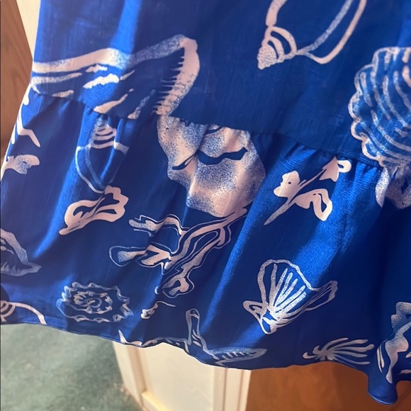 SHEIN Blue and White Seashell Print Dress - Picture 3 of 4